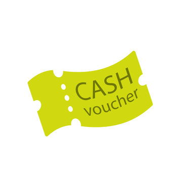 Cash Voucher Icon. Clipart Image Isolated On White Background