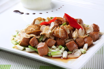 salad with meat and vegetables