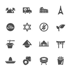 Food delivery service vector icons