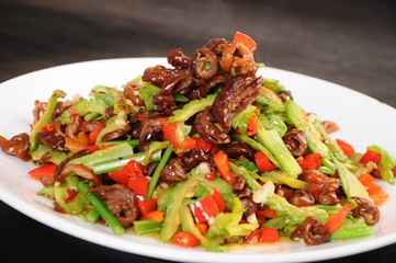 salad with meat and vegetables