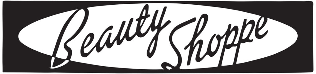 Beauty Shoppe 2 - Retro Ad Art Banner