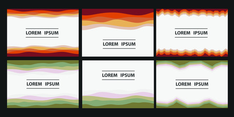 Fototapeta premium Colorful background with curved lines. Pattern design for banner, poster, flyer, card, cover, brochure
