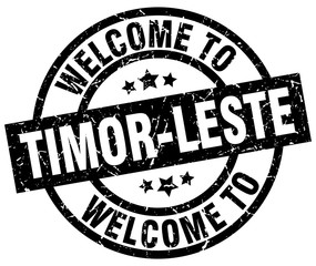welcome to Timor-Leste black stamp