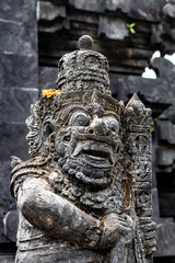 Hinduism balinese sculpture made out of stone