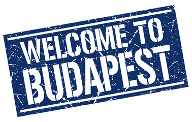 welcome to Budapest stamp