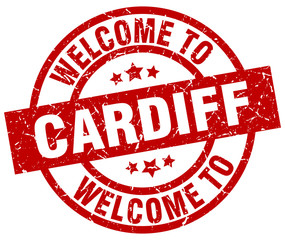 welcome to Cardiff red stamp
