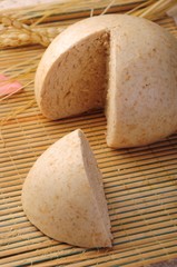 cheese on wooden board