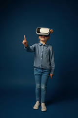 Child with virtual reality headset