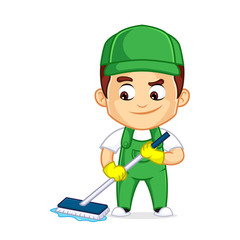 Cleaning Service clipart cartoon mascot