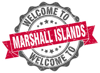 Fototapeta premium Marshall Islands round ribbon seal
