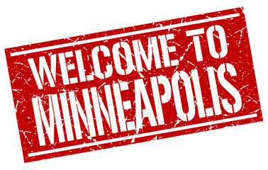 welcome to Minneapolis stamp