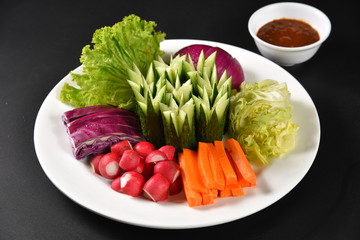 fresh vegetables on a plate