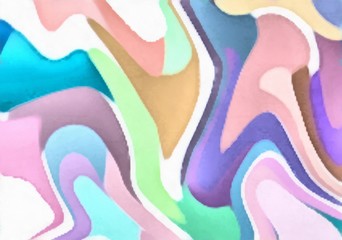 Abstract colorful varm chaotic waves elements background. Liquid effect rough conceptual texture. Beautiful colors pattern. Marbled style.