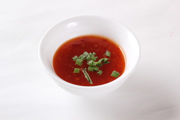 tomato soup in a bowl