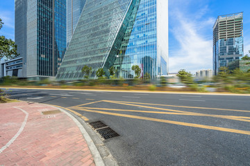 empty road in Shenzhen town Square