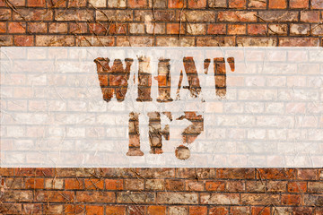 Word writing text What If Question. Business photo showcasing when you are asking about condition...