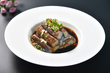 thai noodle soup with meat and vegetables