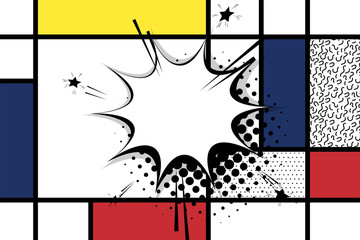 Comic text empty speech bubble pop art
