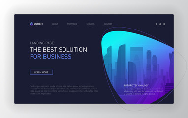 Landing page template for business