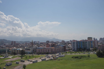 Fototapeta na wymiar view of a Black Sea city small resort town Batumi