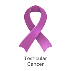 Testicular Cancer awareness month in April. Orchid color of the ribbon Cancer Awareness Products.