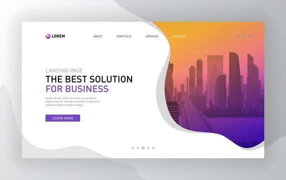 Landing page template for business