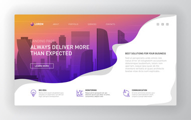 Landing page template for business