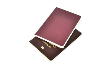passport on white background