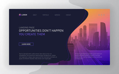 Landing page template for business