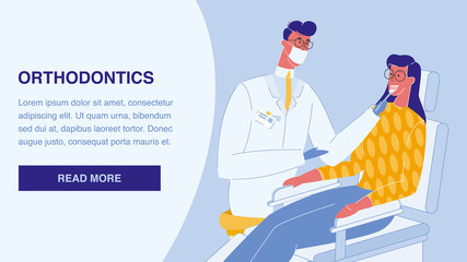 Orthodontics Flat Vector Landing Page Template