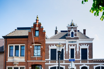 stepped gable houses in street called 