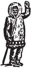Eskimo - Retro Ad Art Illustration