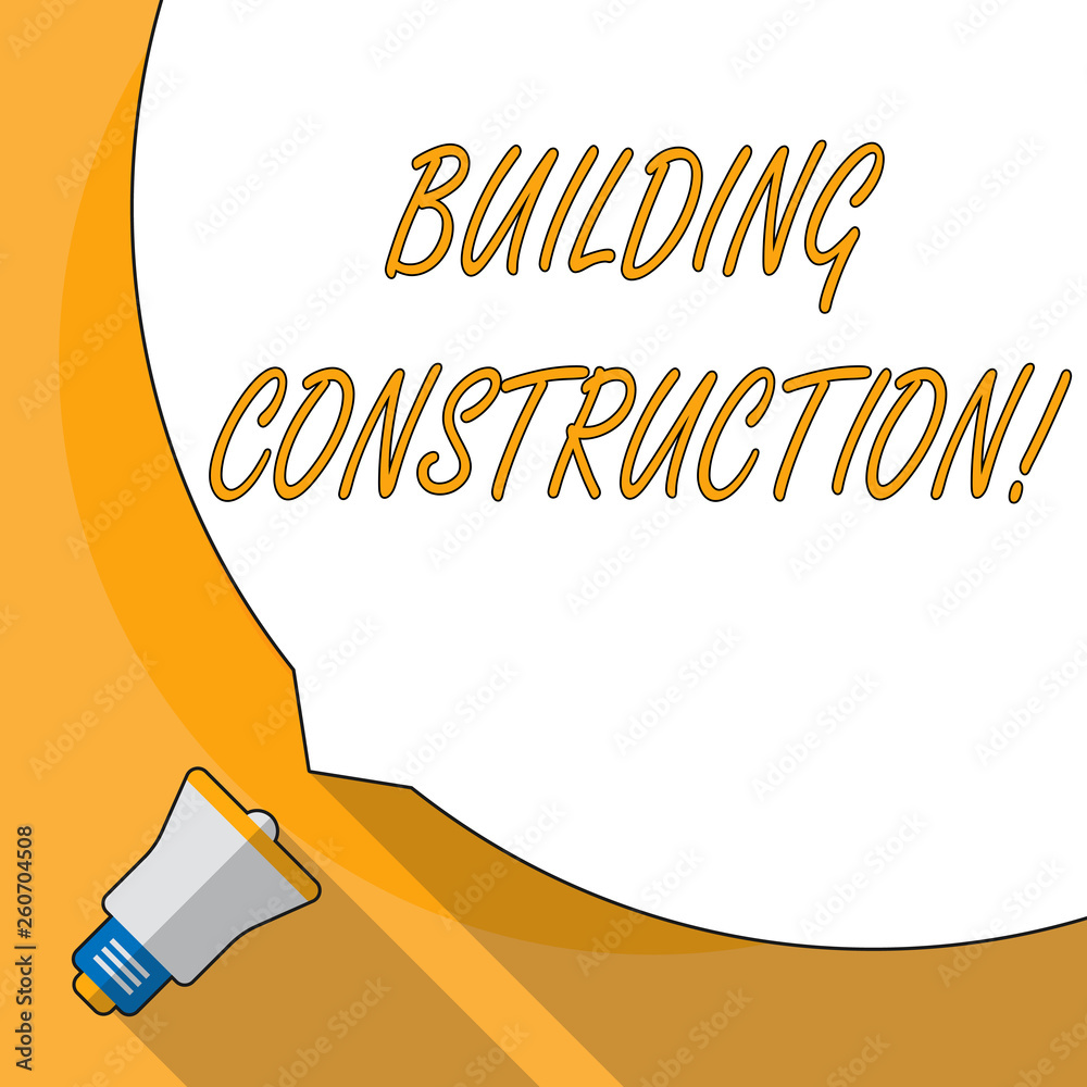 Poster conceptual hand writing showing building construction. concept meaning process of adding structure t