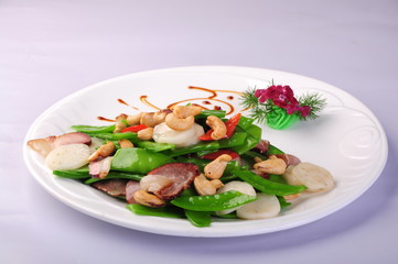 salad with ham and cheese