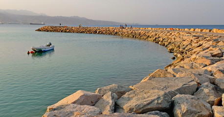 Eilat, Israel, August 13, 2017..Eilat is located on the shores of the Red Sea..A great place for recreation and water tourism.