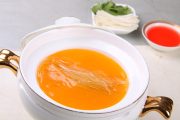 tomato soup in a bowl