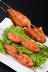 grilled shrimps with sauce