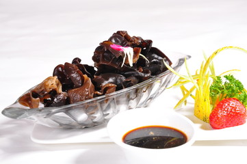 chocolate cake with fruits