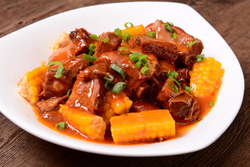 meat with vegetables