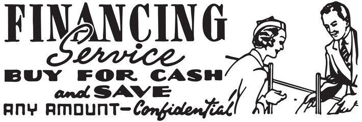 Financing Service - Retro Ad Art Banner