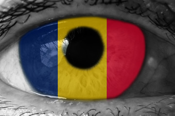Chad flag in the eye