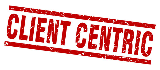 square grunge red client centric stamp