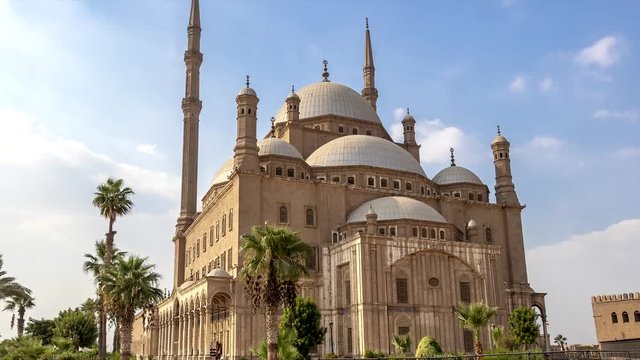 The Great Mosque of Muhammad Ali Pasha or Alabaster Mosque Situated on the summit of the citadel, this Ottoman mosque, with its animated silhouette and twin minarets, the most visible mosque in Cairo.