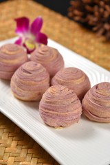 cookies on wooden table