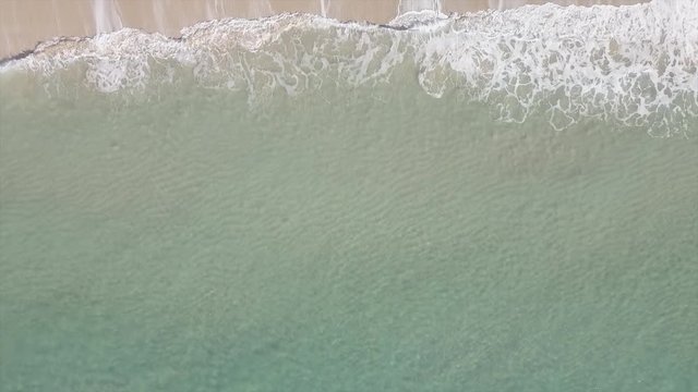 Drone footage top view of the ocean