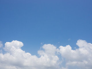 Beautiful white clouds with blue sky background, tiny clouds.