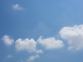 Fototapeta premium Beautiful white clouds with blue sky background, tiny clouds.