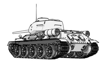 russian tank vector