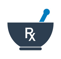 Pharmacy and Medicine Icon. Flat style vector EPS.