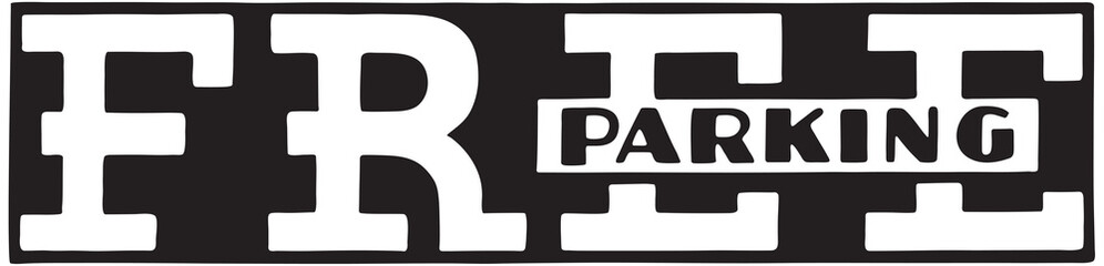 Free Parking - Retro Ad Art Banner